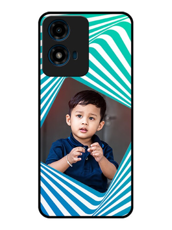 Custom Motorola G04S Custom Glass Phone CaseAbstract Spiral Design