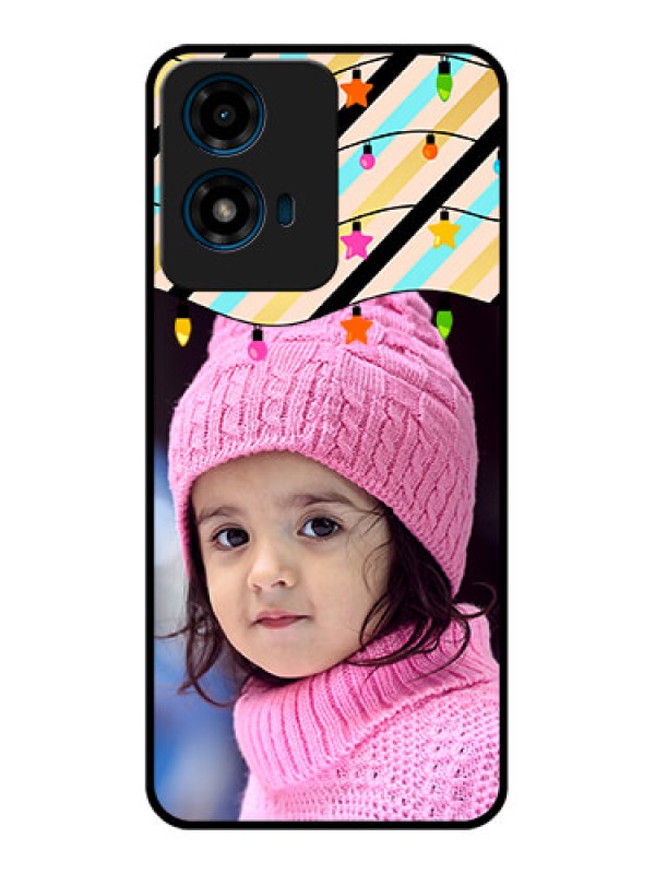 Custom Motorola G04S Custom Glass Phone CaseLights Hanging Design