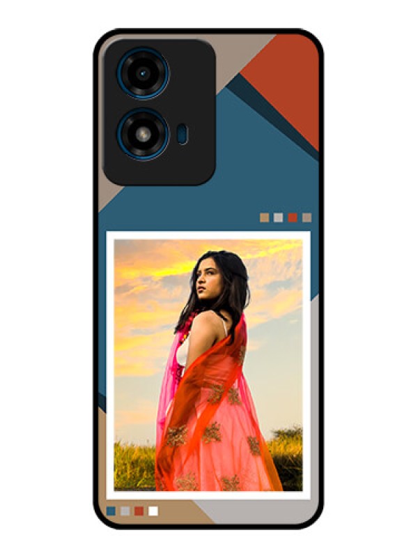 Custom Motorola G04S Custom Glass Phone CaseRetro Color Pallet Design