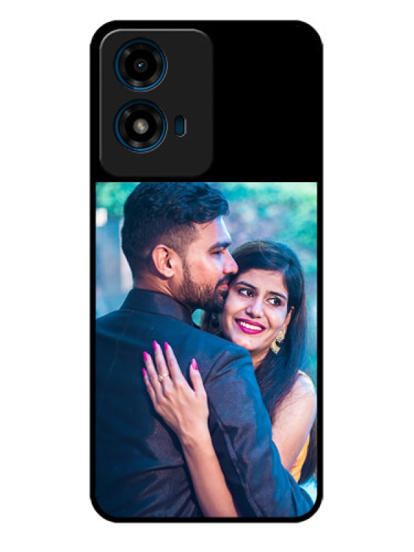 Custom Motorola G04S Custom Glass Phone Case - Upload Full Picture With Custom Color Design