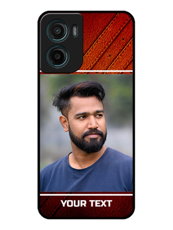 Custom Motorola G05 Custom Glass Phone Case - Leather Phone Case Design