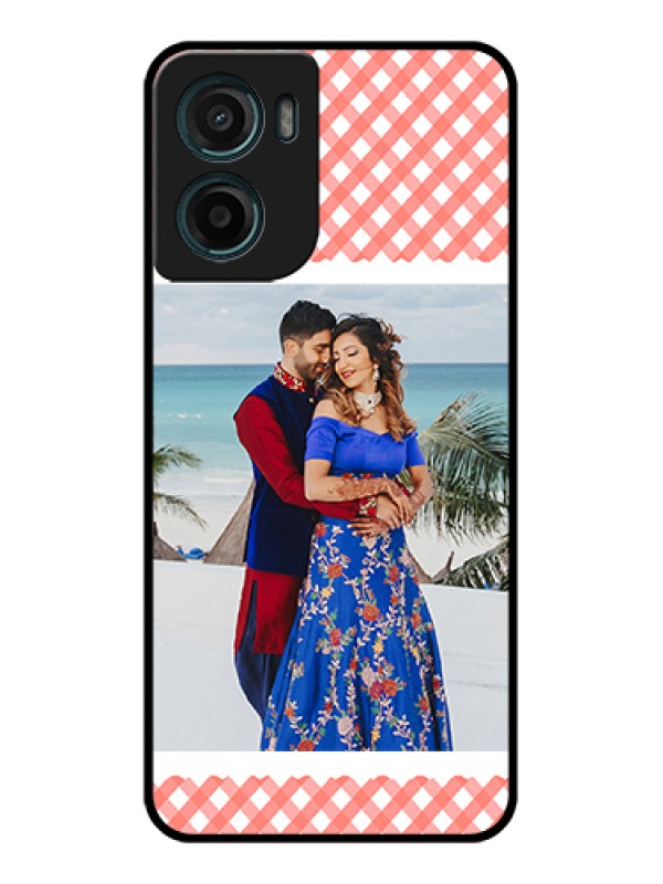 Custom Motorola G05 Custom Glass Phone Case - Pink Pattern Design