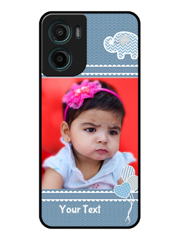 Custom Motorola G05 Custom Glass Phone Case - With Kids Pattern Design