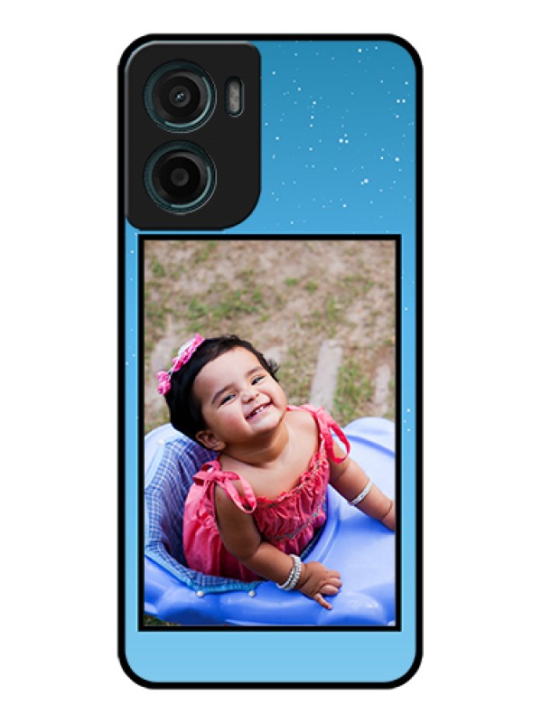 Custom Motorola G05 Custom Glass Phone Case - Wave Pattern Colorful Design