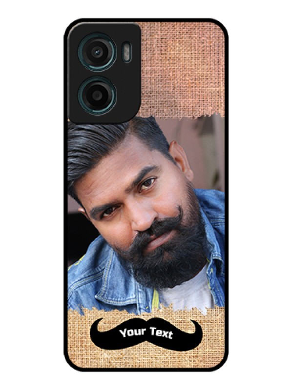 Custom Motorola G05 Custom Glass Phone Case - With Texture Design