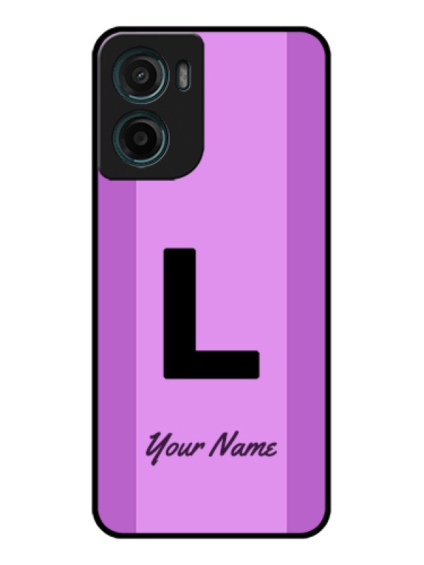 Custom Motorola G05 Custom Glass Phone Case - Tricolor Custom Text Design