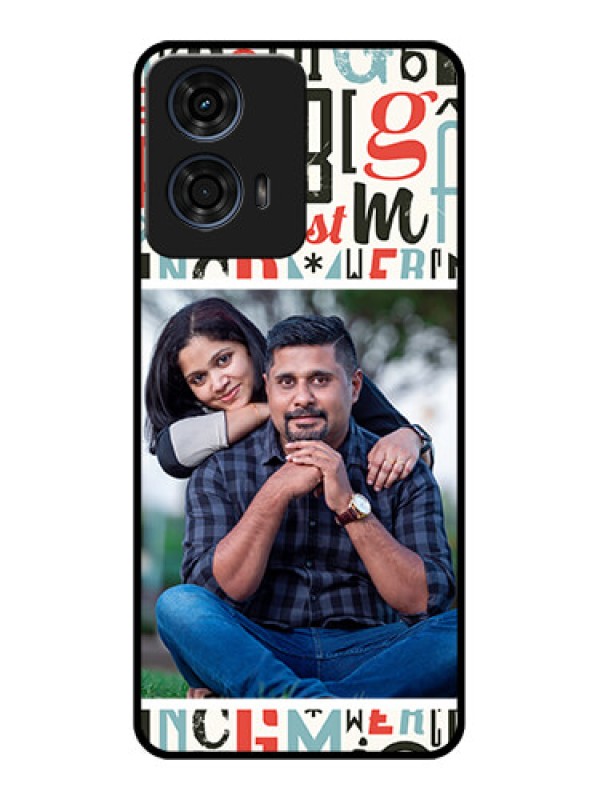 Custom Motorola G24 Power Custom Glass Phone CaseAlphabet Design