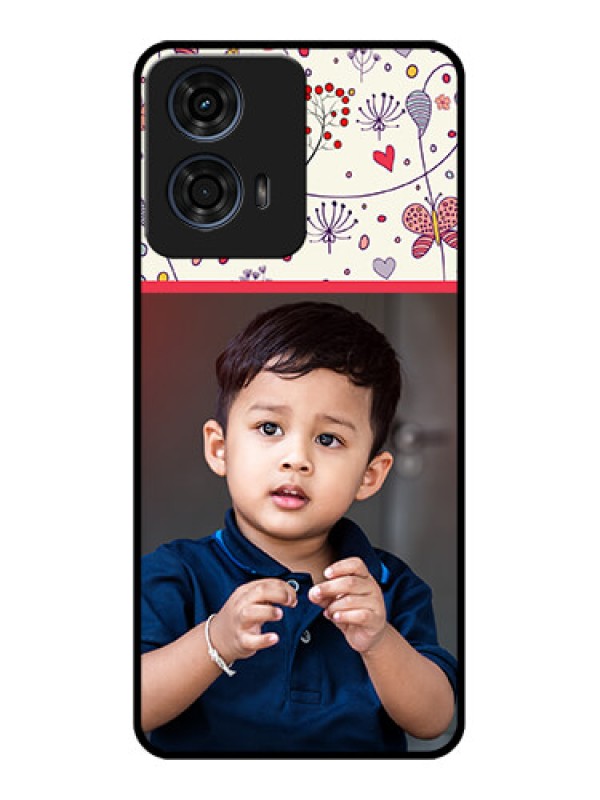 Custom Motorola G24 Power Custom Glass Phone CasePremium Floral Design