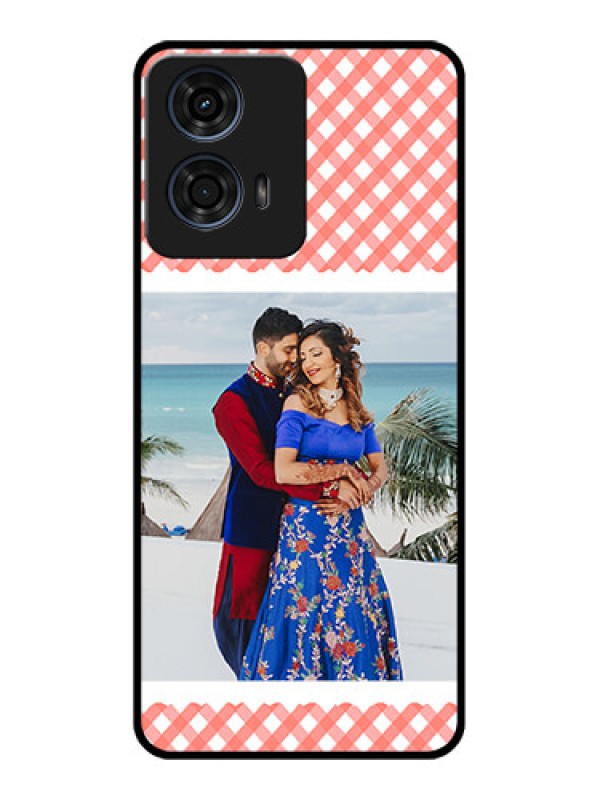 Custom Motorola G24 Power Custom Glass Phone CasePink Pattern Design