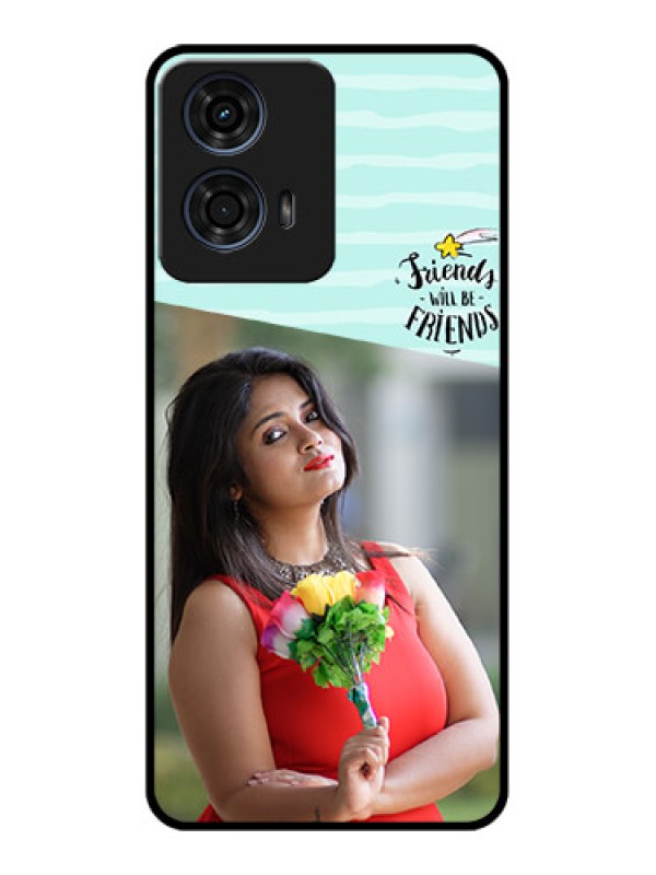 Custom Motorola G24 Power Custom Glass Phone CaseFriends Picture Icon Design