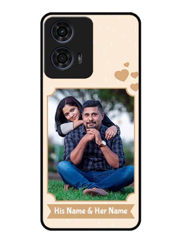 Custom Motorola G24 Power Custom Glass Phone CaseWith Confetti Love Design