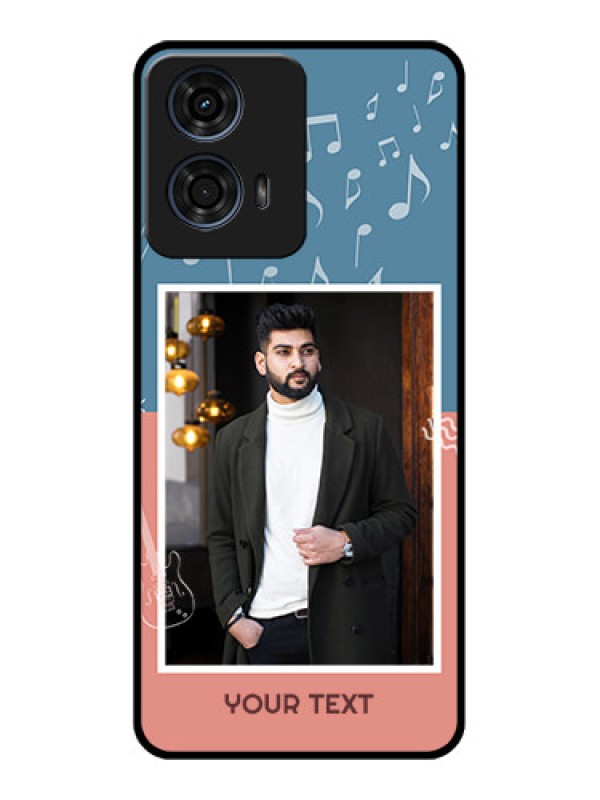 Custom Motorola G24 Power Custom Glass Phone CaseWith Color Musical Note Design