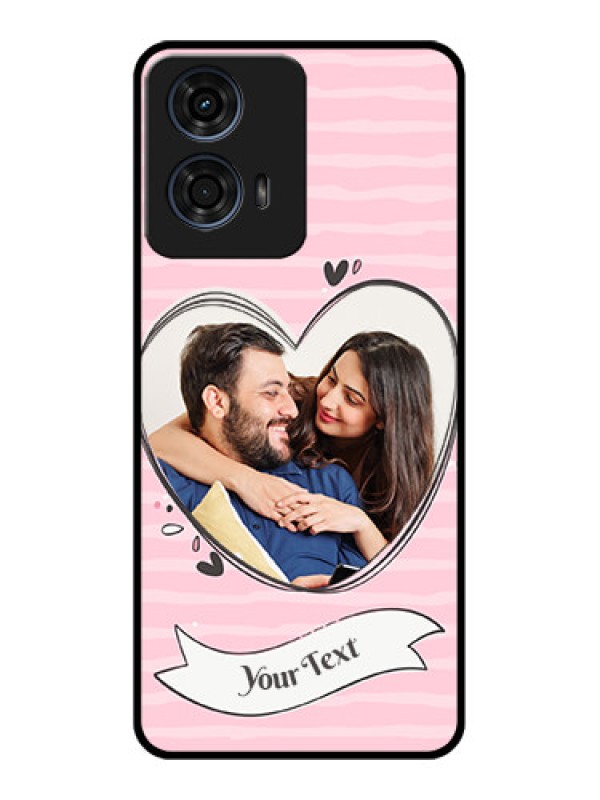 Custom Motorola G24 Power Custom Glass Phone CaseVintage Heart Design