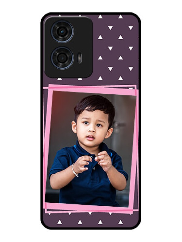 Custom Motorola G24 Power Custom Glass Phone CaseTriangle Pattern Dotted Design