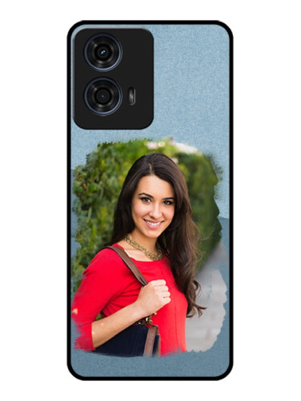 Custom Motorola G24 Power Custom Glass Phone CaseGrunge Line Art Design