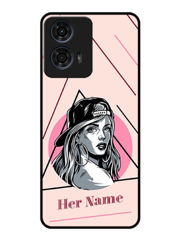 Custom Motorola G24 Power Custom Glass Phone CaseRockstar Girl Design