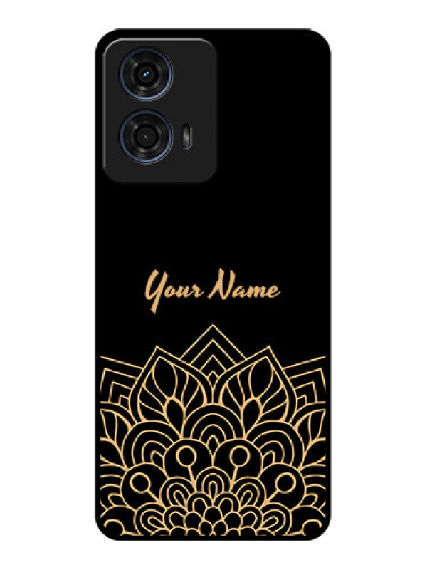 Custom Motorola G24 Power Custom Glass Phone CaseGolden Mandala Design