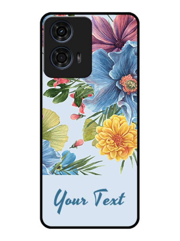 Custom Motorola G24 Power Custom Glass Phone CaseStunning Watercolored Flowers Painting Design