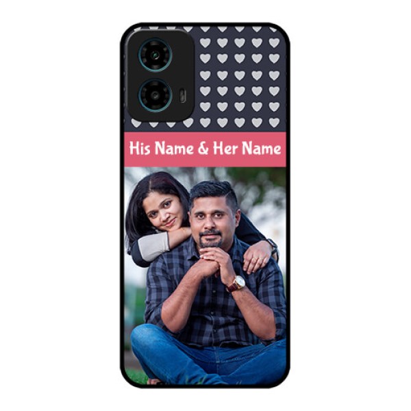 Motorola G34 5G Custom Glass Phone Case - Love Symbols Design
