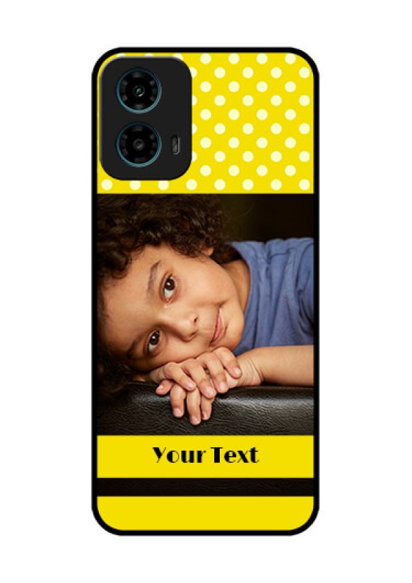 Motorola G34 5G Custom Glass Phone Case - Bright Yellow Case Design