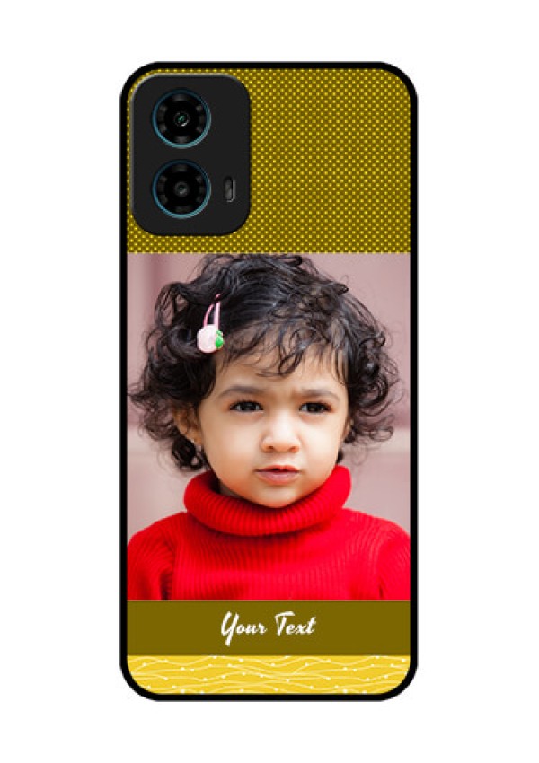 Motorola G34 5G Custom Glass Phone Case - Simple Green Color Design