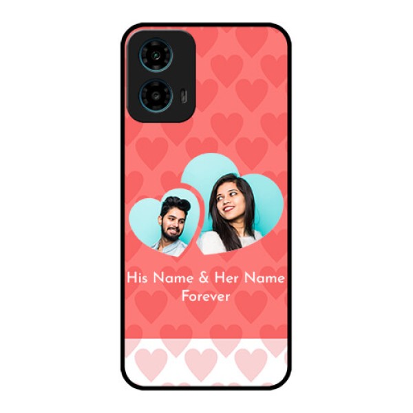 Motorola G34 5G Custom Glass Phone Case - Couple Pic Upload Design Motorola G34 5G Custom Glass Phone Case - Couple Pic Upload Design