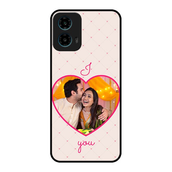 Motorola G34 5G Custom Glass Phone Case - Heart Shape Design