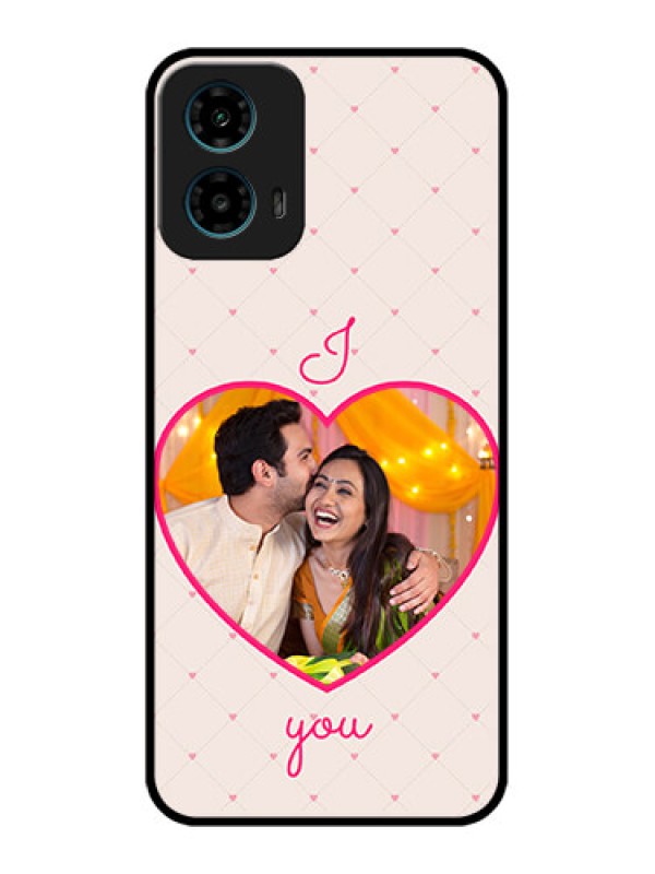 Custom Motorola G34 5G Custom Glass Phone Case - Heart Shape Design
