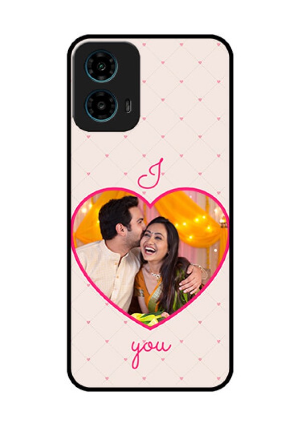 Motorola G34 5G Custom Glass Phone Case - Heart Shape Design