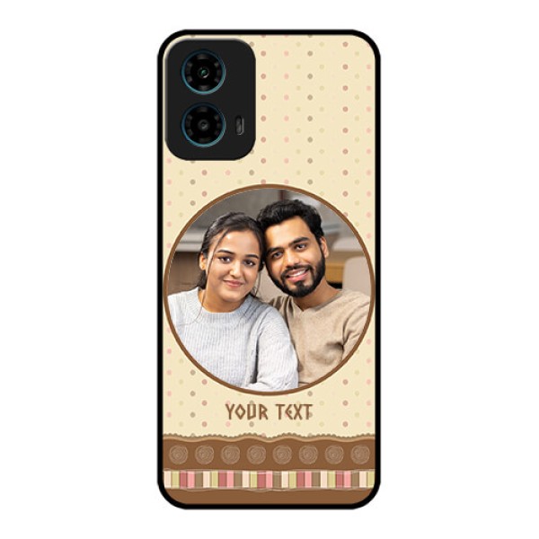 Motorola G34 5G Custom Glass Phone Case - Brown Dotted Mobile Case Design Motorola G34 5G Custom Glass Phone Case - Brown Dotted Mobile Case Design