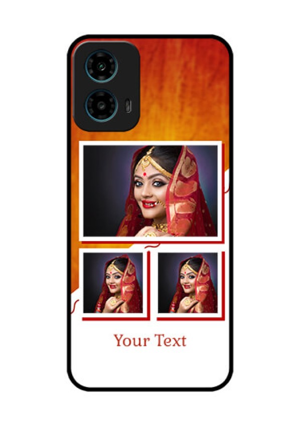 Motorola G34 5G Custom Glass Phone Case - Wedding Memories Design