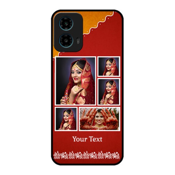 Motorola G34 5G Custom Glass Phone Case - Wedding Pic Upload Design
