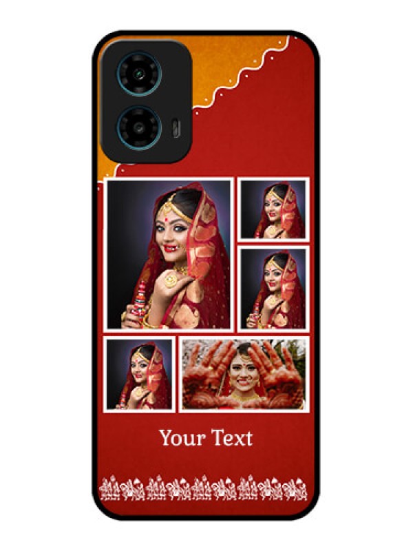 Custom Motorola G34 5G Custom Glass Phone Case - Wedding Pic Upload Design