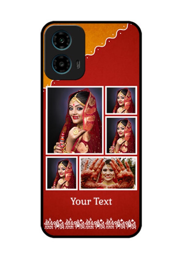 Motorola G34 5G Custom Glass Phone Case - Wedding Pic Upload Design