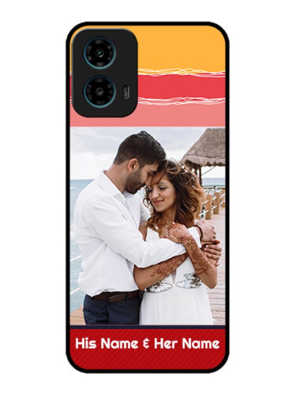 Custom Motorola G34 5G Custom Glass Phone Case - Colorful Case Design