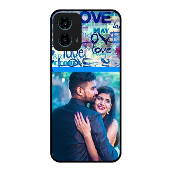 Motorola G34 5G Custom Glass Phone Case - Colorful Love Design