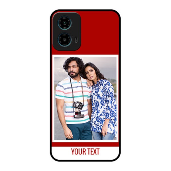 Motorola G34 5G Custom Glass Phone Case - Red Color Design