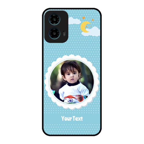 Motorola G34 5G Custom Glass Phone Case - Violet Pattern Design