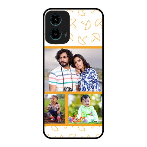 Motorola G34 5G Custom Glass Phone Case - Yellow Pattern Design Motorola G34 5G Custom Glass Phone Case - Yellow Pattern Design