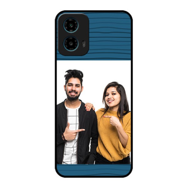 Motorola G34 5G Custom Glass Phone Case - Blue Pattern Cover Design Motorola G34 5G Custom Glass Phone Case - Blue Pattern Cover Design