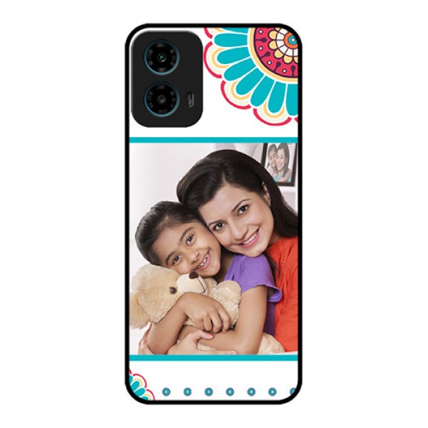 Motorola G34 5G Custom Glass Phone Case - Flower Design