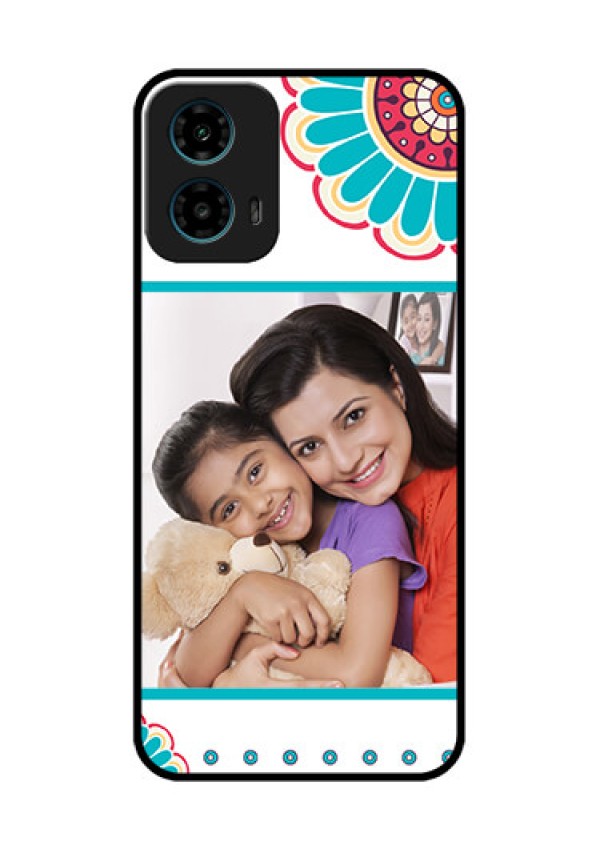 Motorola G34 5G Custom Glass Phone Case - Flower Design