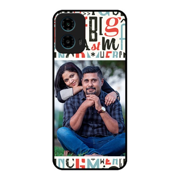 Motorola G34 5G Custom Glass Phone Case - Alphabet Design