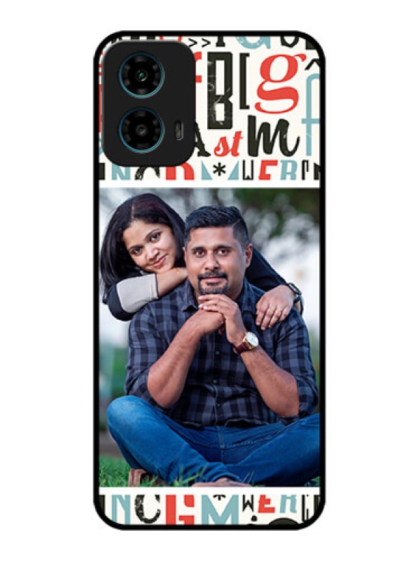 Custom Motorola G34 5G Custom Glass Phone Case - Alphabet Design