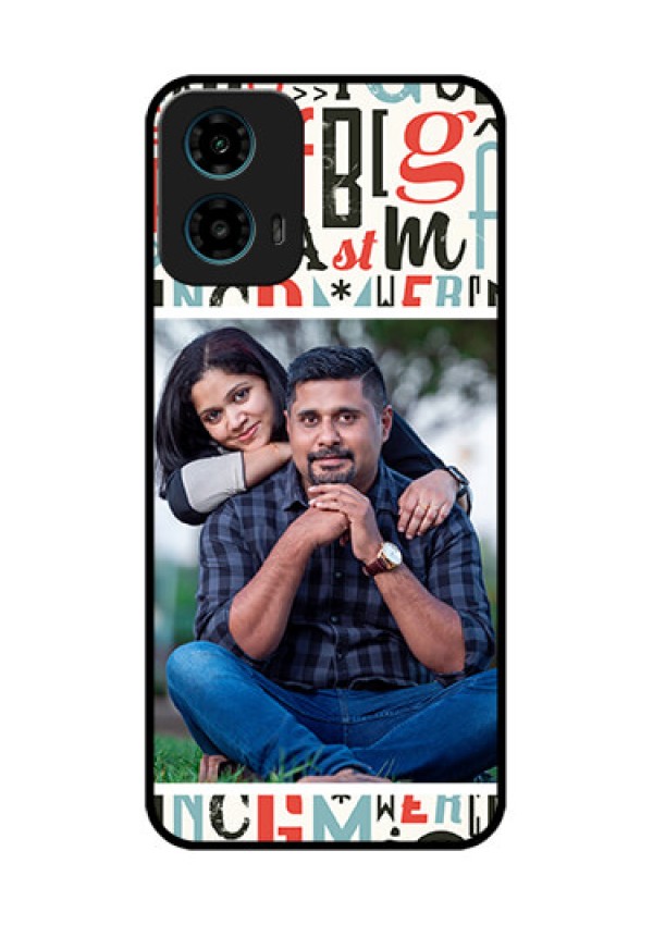 Motorola G34 5G Custom Glass Phone Case - Alphabet Design