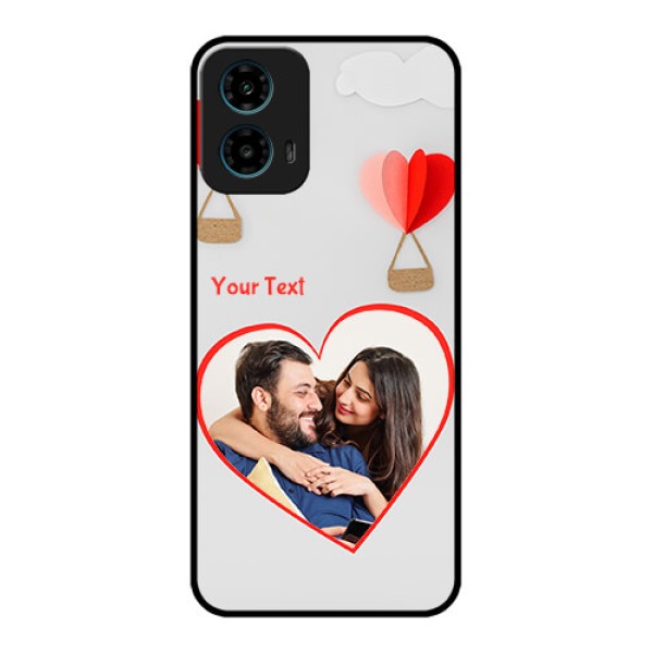 Motorola G34 5G Custom Glass Phone Case - Parachute Love Design Motorola G34 5G Custom Glass Phone Case - Parachute Love Design