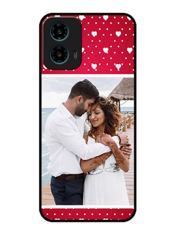 Custom Motorola G34 5G Custom Glass Phone Case - Hearts Mobile Case Design
