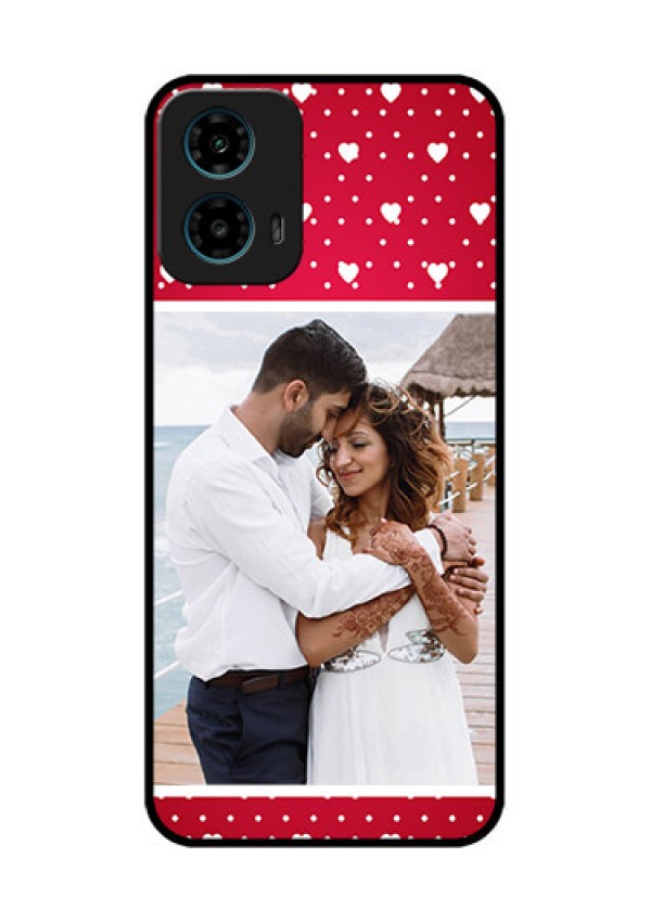 Motorola G34 5G Custom Glass Phone Case - Hearts Mobile Case Design