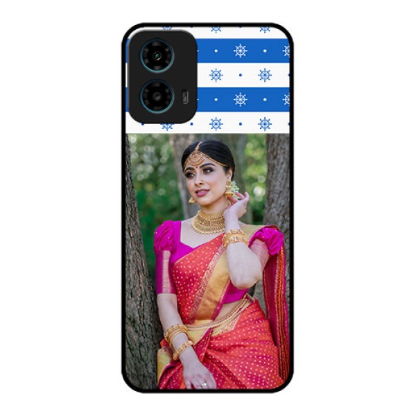 Motorola G34 5G Custom Glass Phone Case - Snow Pattern Design
