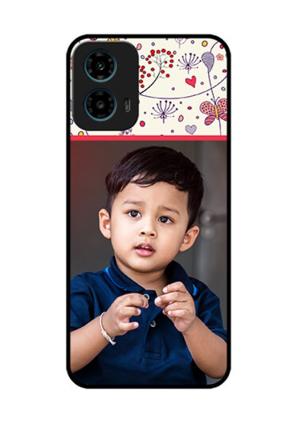Motorola G34 5G Custom Glass Phone Case - Premium Floral Design